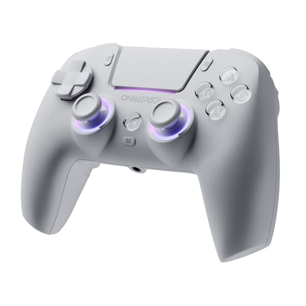 Oniverse Starion PS5 trådlös Bluetooth-spelkontroll, Marmorvit