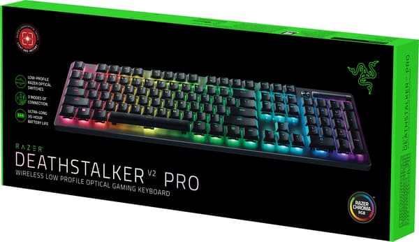 Razer Deathstalker V2 Pro spelttangentbord, röda brytare