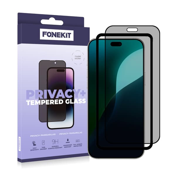 FoneKit Privacy+ Full Cover pansarglas, iPhone 18 Pro Max