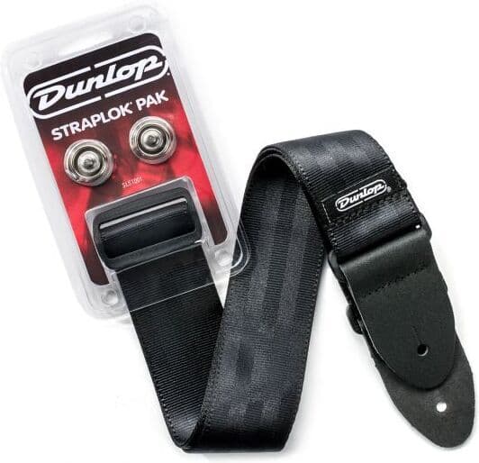 Dunlop Straplok Pack, remfästen och rem