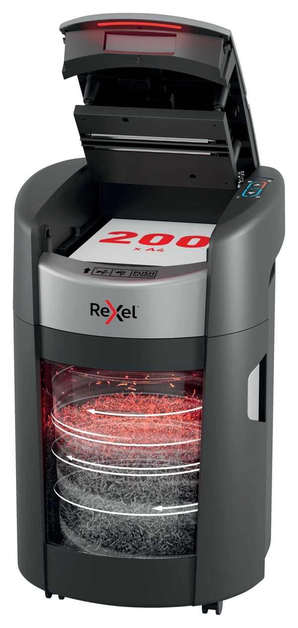 Rexel ShredMax 200M automatisk dokumentförstörare, P5