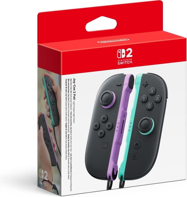 Nintendo Joy-Con 2 Par spelkontrollpar, lila och ljusgrön, Switch 2