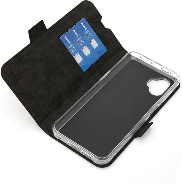 Wave Book Case, Samsung Galaxy Xcover7 Pro, svart