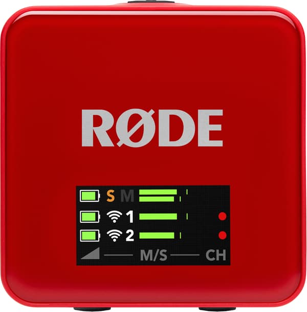 Rode Wireless GO 3 trådlöst mikrofonsystem, röd