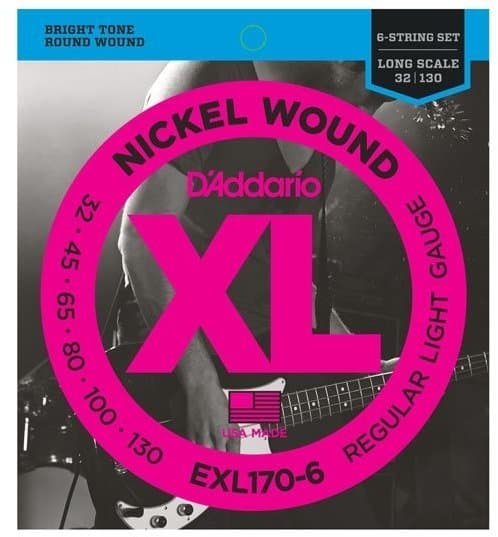 D'Addario EXL170-6 032 - 130 strängset för elbas