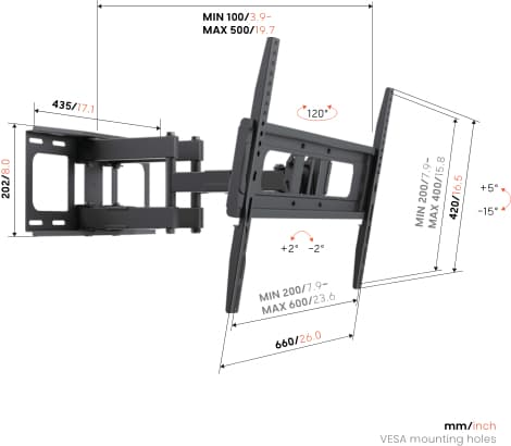 Vogel's Up 6055 Forward Motion+ TV-väggfäste L