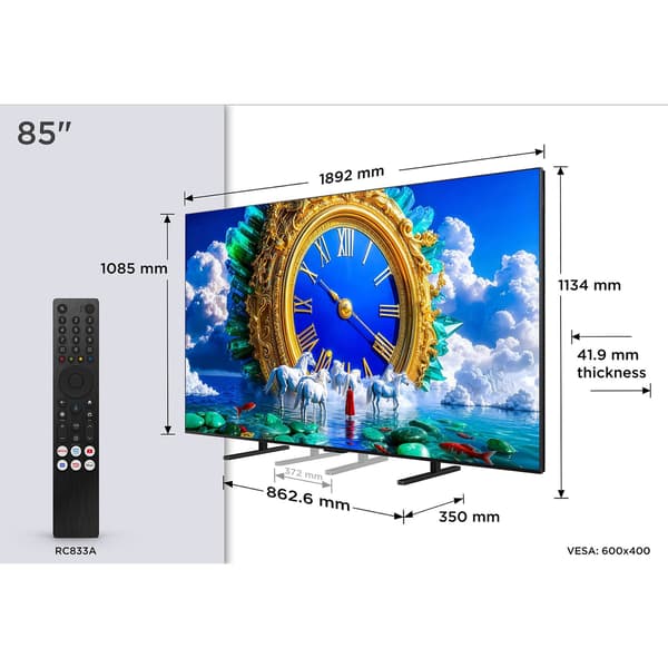 TCL 85" A400 – 4K QLED Google TV