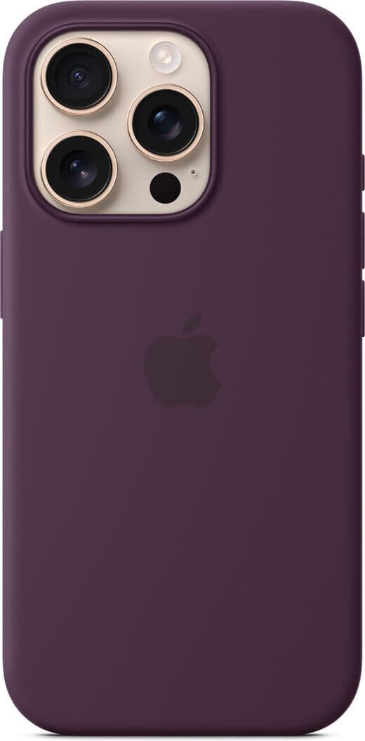 Apple iPhone 16 Pro silikonfodral med MagSafe, plommon