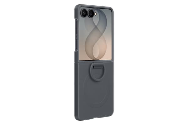 Samsung Galaxy Flip8 Silikonring Magnet Qi2 skyddsfodral, grå