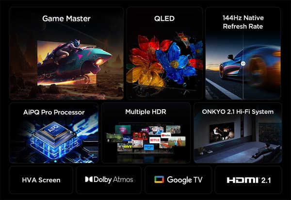 TCL 75" P81K – 4K QLED Google TV