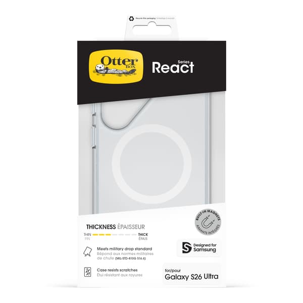 OtterBox React Magnets skyddsfodral, Samsung Galaxy S26 Ultra, klar