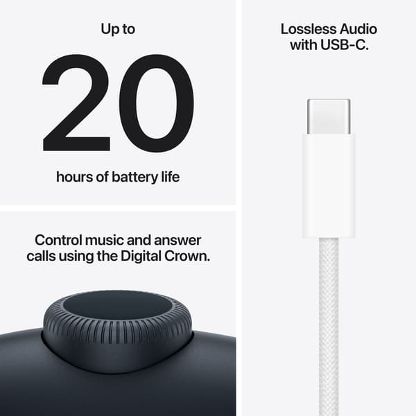 Apple AirPods Max 2 hörlurar, midnatt