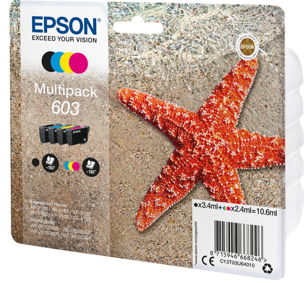 Epson 603 MultiPack-bläckpatronpaket, 4 färger