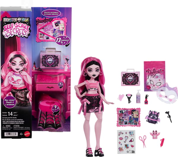 Monster High Självskrämsel-hemligheter Draculaura modesdocka