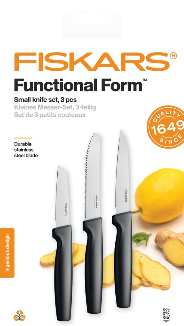 Fiskars Functional Form -knivset, 3 knivar