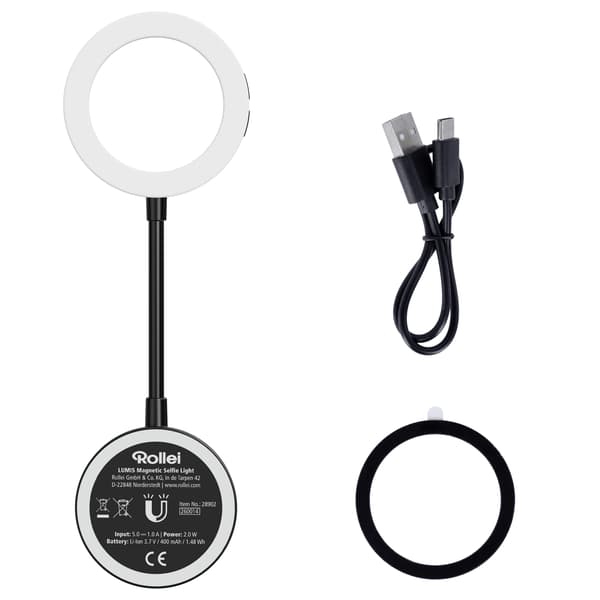 Rollei LUMIS Magnetic Selfie Light LED-belysning med magnetfäste