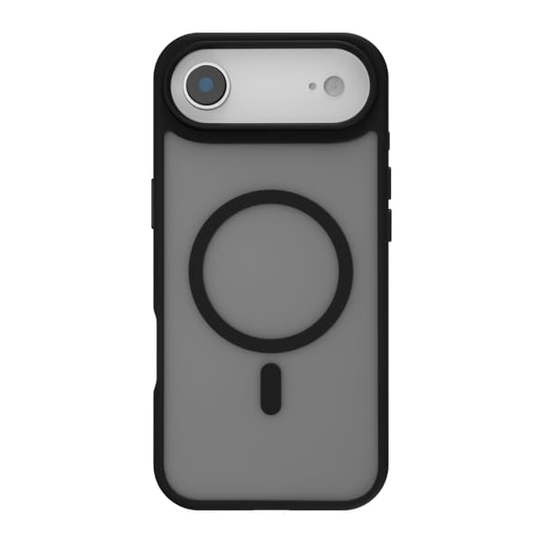 FoneKit MagSafe-kompatibelt Soft Touch skyddsfodral, iPhone Air, svart/grå
