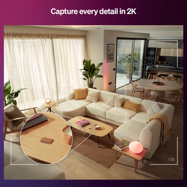 Philips Hue Secure 2K övervakningskamera, trådad, svart