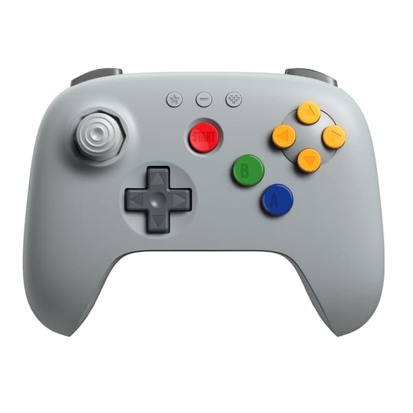 8BitDo 64 Bluetooth-spelkontroll, grå, Switch / PC