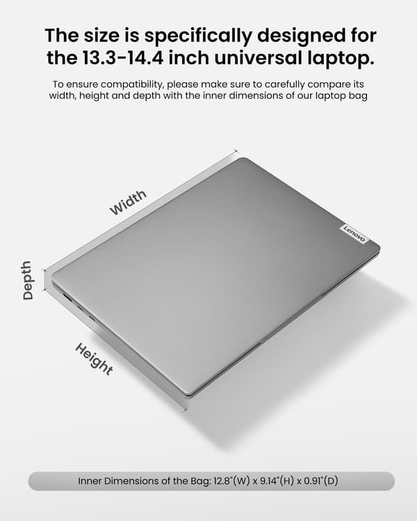 tomtoc Light-A18 laptopsleeve, 14,4", svart
