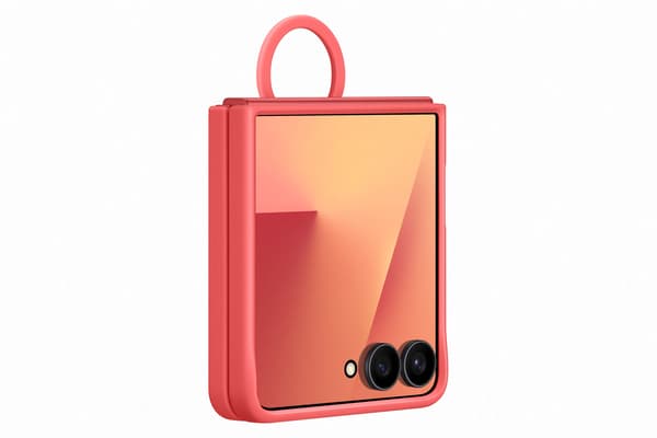 Samsung Z Flip7 Ring Case skyddsfodral, röd