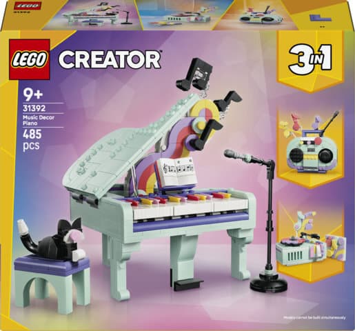 LEGO Creator 31392 – Dekorativt piano och katt