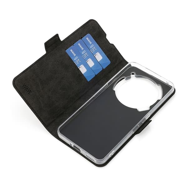 Wave Book Case, Nothing Phone (3a) Pro, svart