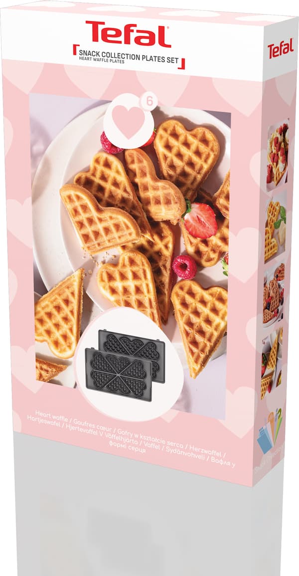 Tefal Snack Collection bakplattor: 6 Hjärtvåfflor