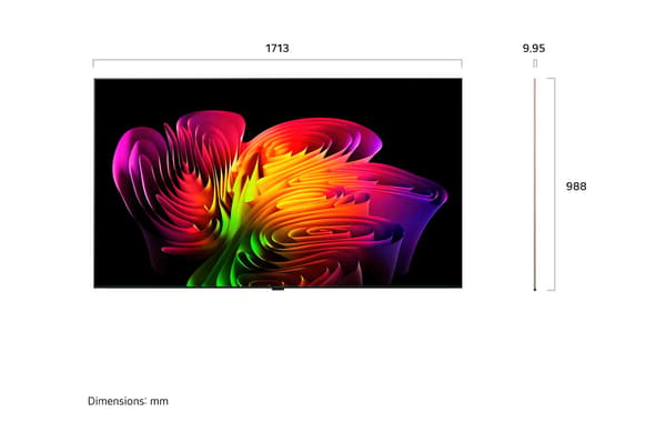LG 77" OLED evo W6 – 4K TV med väggfäste