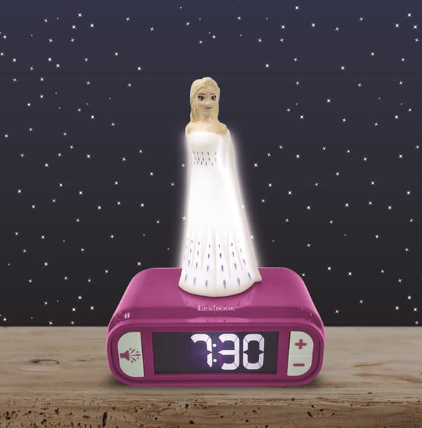 Frost Elsa Väckarklocka och nattlampa
