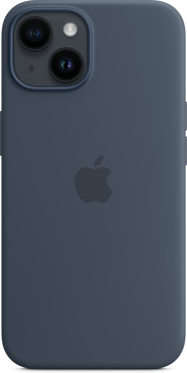 Apple iPhone 14 silikonfodral med MagSafe, stormblå