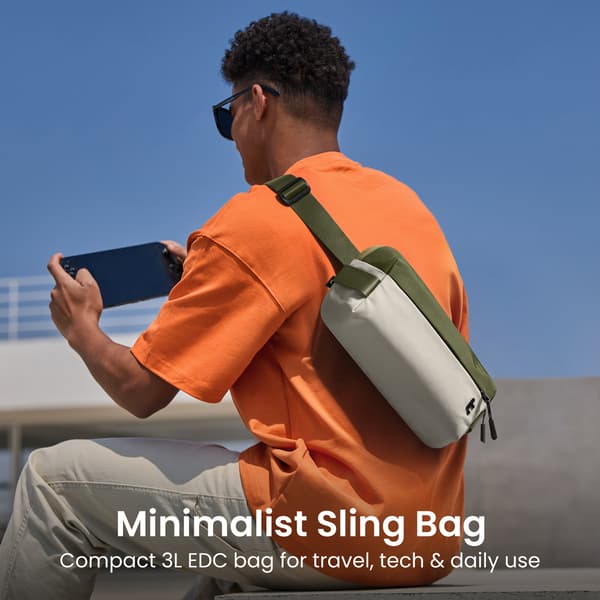 tomtoc Explorer-T21 Sling Bag liten axelväska, grön