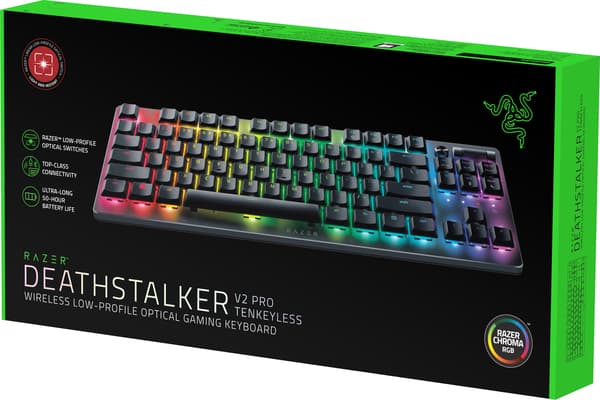 Razer Deathstalker V2 Pro TKL -speltangentbord, röda switchar