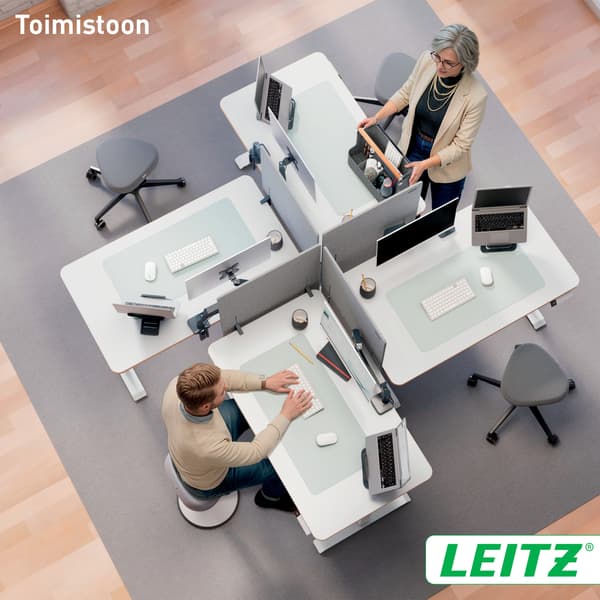Leitz Ergo kompakt elektriskt skrivbord, 120 x 70 cm