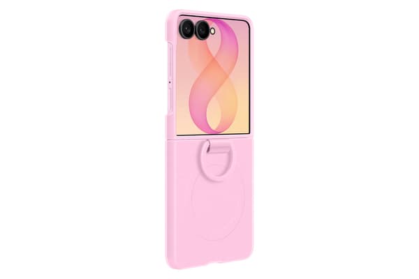 Samsung Galaxy Flip8 Silikonring Magnet Qi2 skyddsfodral, rosa