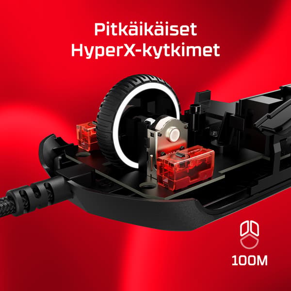 HyperX Pulsefire Haste 2 Gaming Mouse spelmus, vit