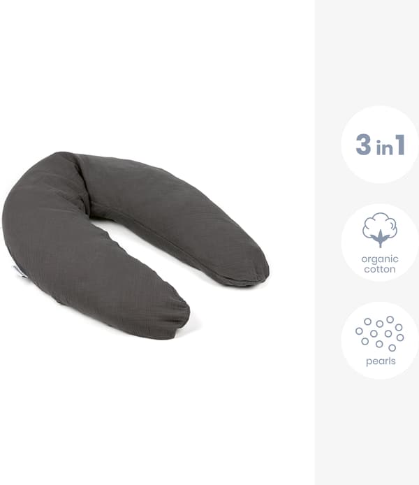 Doomoo Comfy Big -amningskudde, tetra grey