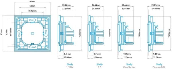 Shelly Wall Switch 4 -vægstrømafbryder, hvid