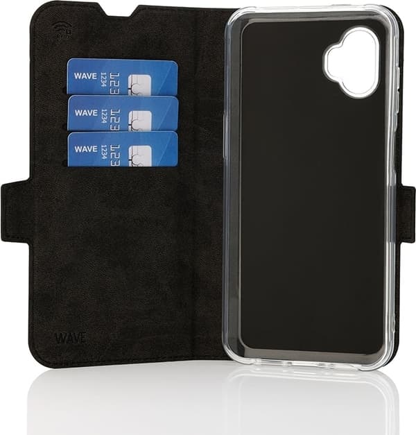 Wave Book Case, Samsung Galaxy Xcover7 Pro, svart
