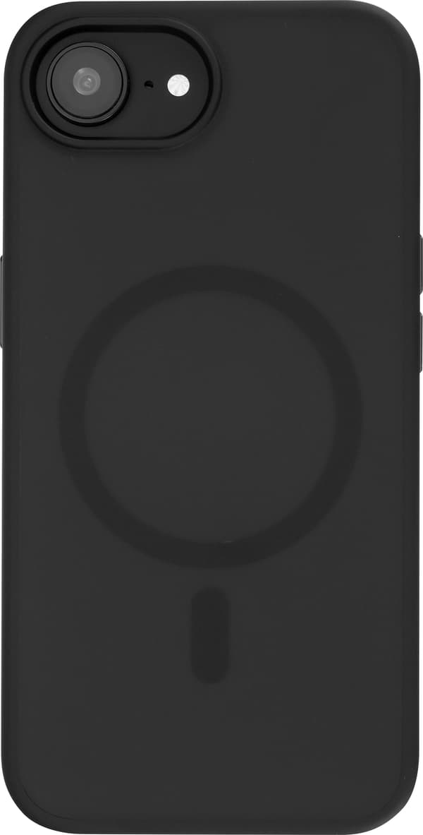 FoneKit MagSafe-kompatibelt Soft Touch skyddsfodral, iPhone 16e, svart/grå
