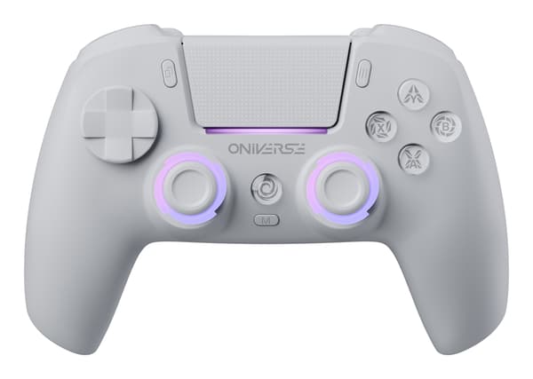 Oniverse Starion PS5 trådlös Bluetooth-spelkontroll, Marmorvit