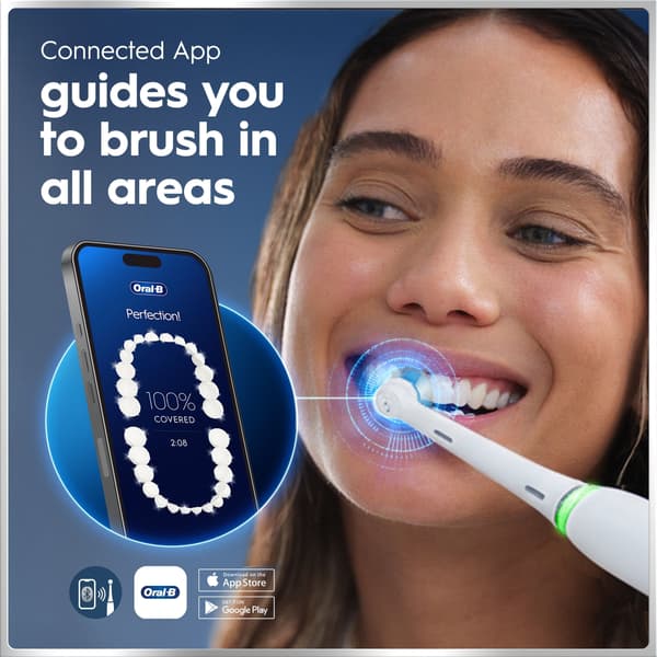 Oral-B iO6 eltandborste, vit + resefodral