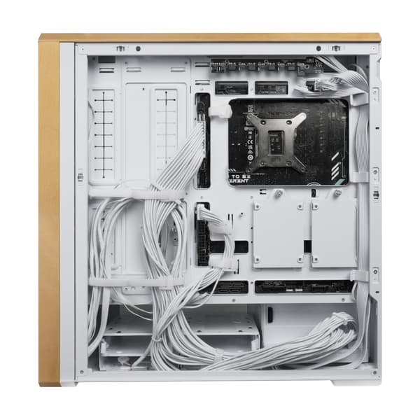 Lian Li Lancool 217 ATX-chassi, vit/björk