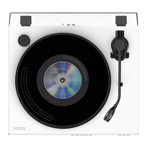 Mixx Analog Plus 2-i-1 vinyl- och CD-spelare, vit