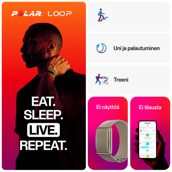Polar Loop aktivitetsarmband, S-L, sand