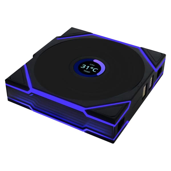 Lian Li UNI FAN TL-LCD Wireless Reverse 140 fläkt, svart