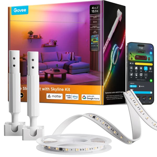 Govee Skyline Strip Light smart belysningsset, 4 m, vit