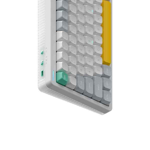 NuPhy Halo75 V2 mekaniskt speltangentbord, Ionic White, Raspberry-brytare