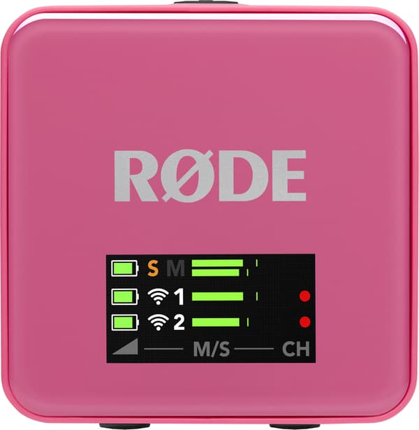 Rode Wireless GO 3 trådlöst mikrofonsystem, rosa