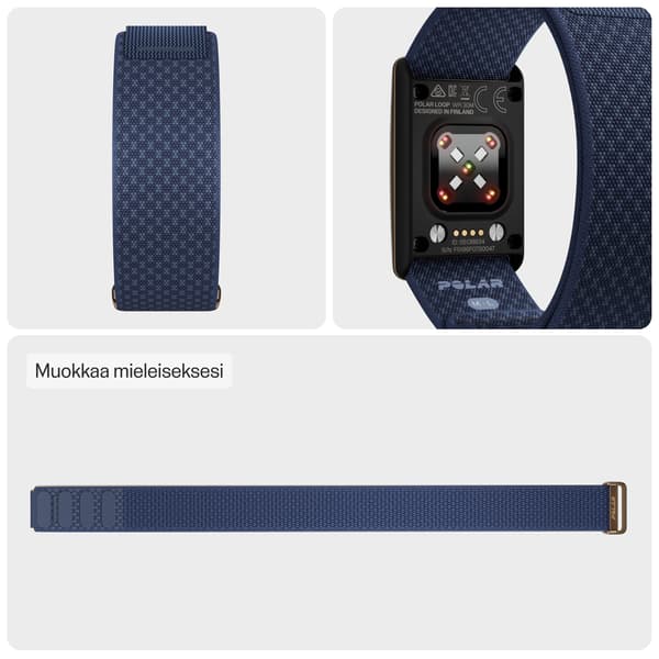 Polar Loop armband, S-L, blå
